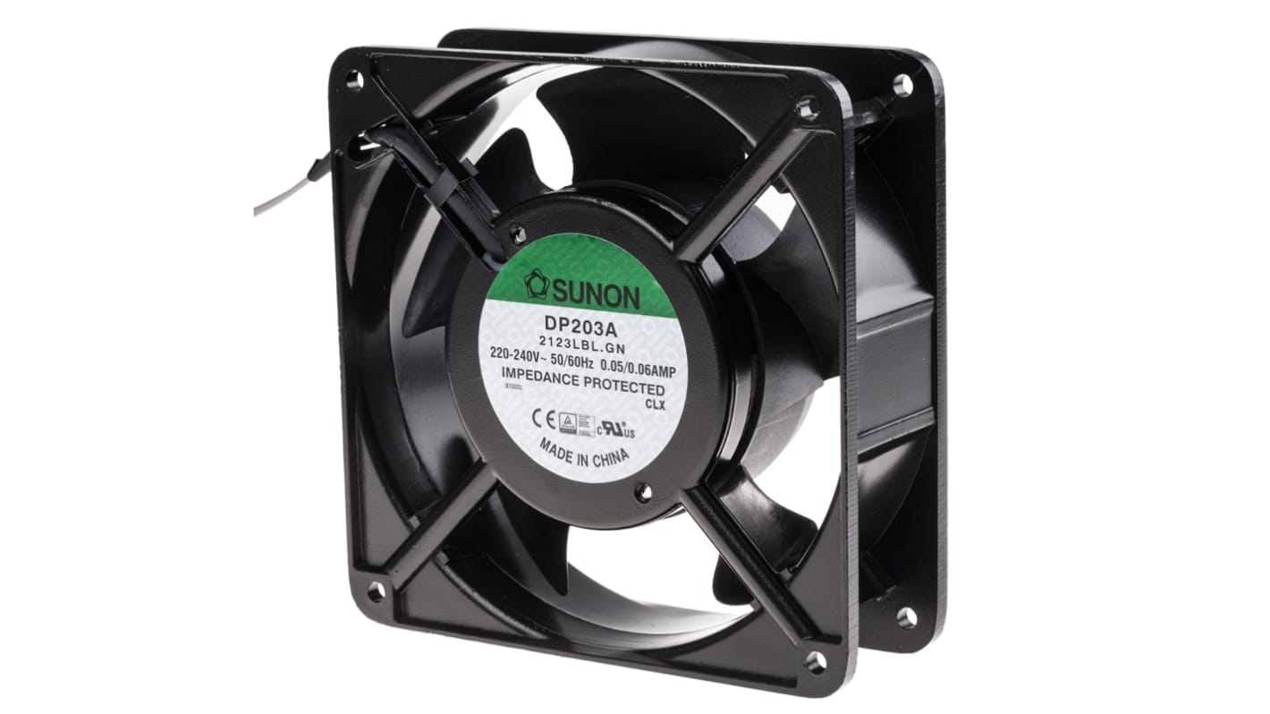 Ventola assiale in c.a. Sunon DP, 132.5m³/h, 230 V c.a., 120 x 120 x 38mm