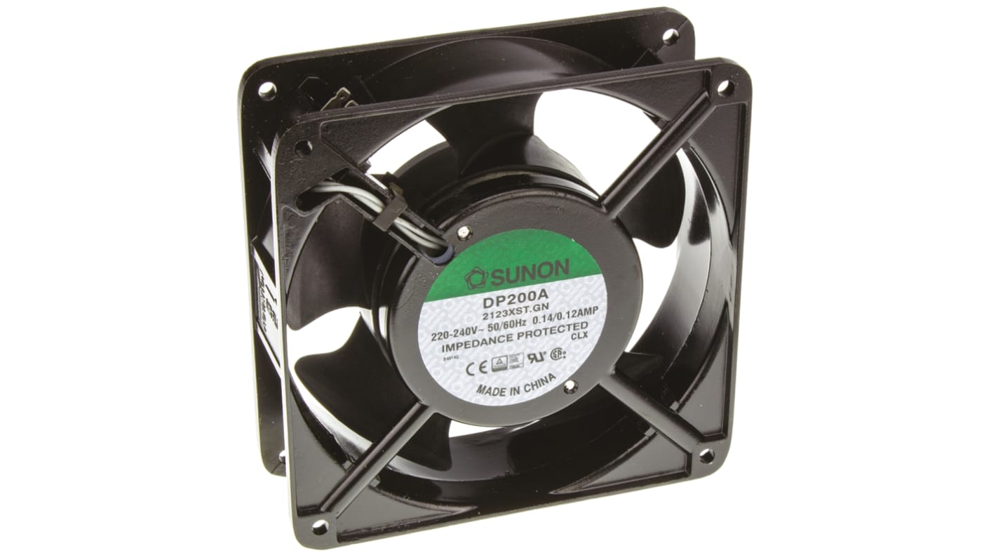 Sunon DP Series Axial Fan, 230 V ac, AC Operation, 161.4m³/h, 21W, 120mA Max, 120 x 120 x 38mm