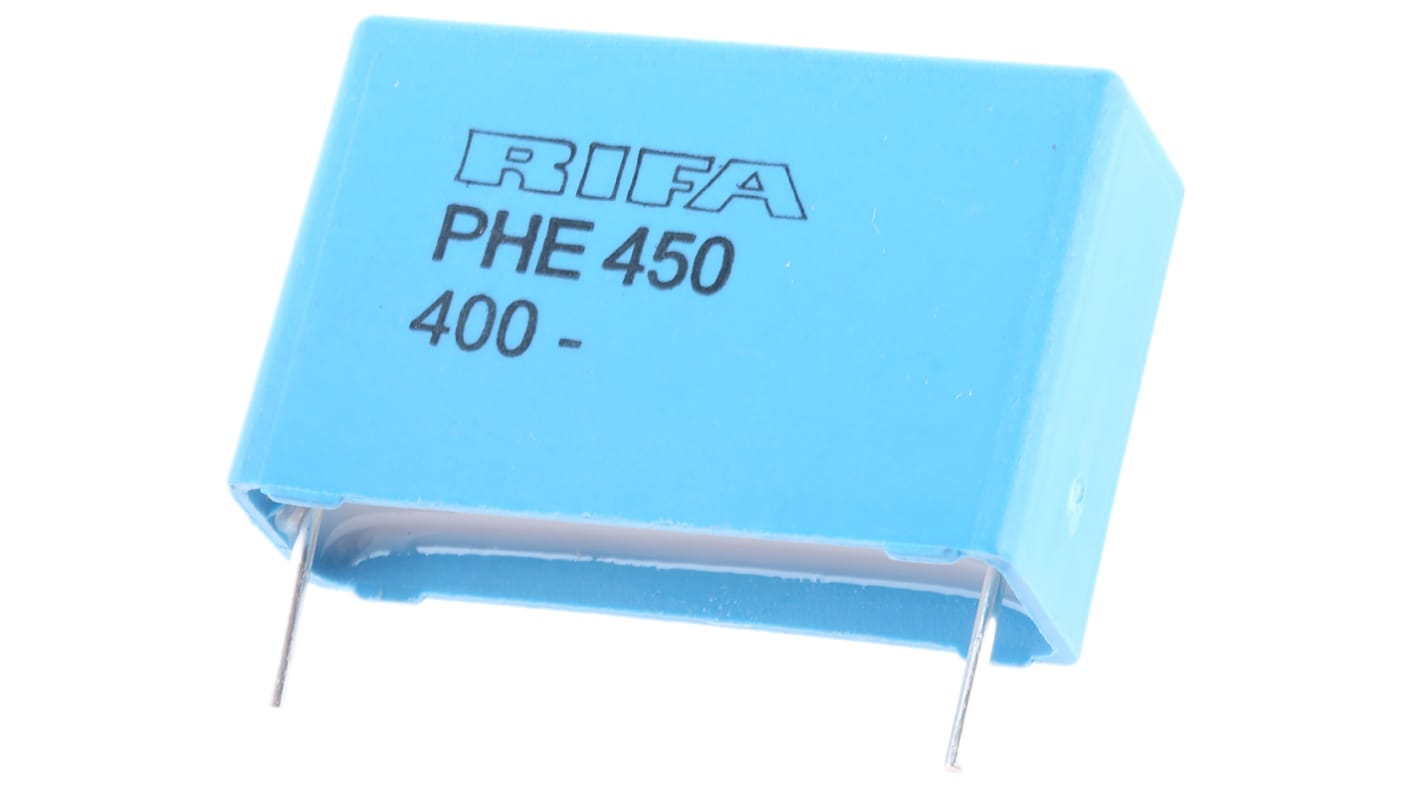 KEMET PHE450 Metallised Polypropylene Film Capacitor, 250 V ac, 400 V dc, ±5%, 470nF, Through Hole