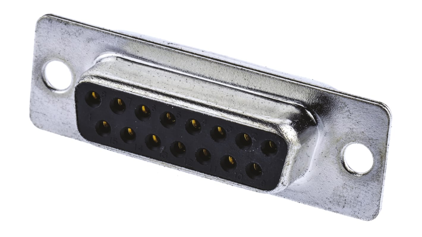 Conector D-sub RS PRO, paso 2.77mm, Recto D-Sub estándar, Montaje en Panel Mount, Hembra, Terminación Soldador A, 500