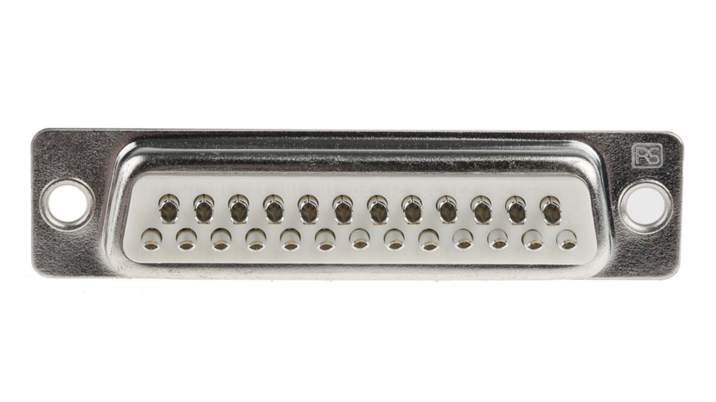 Conector D-sub RS PRO, paso 2.77mm, Recto D-Sub estándar, Montaje en Panel Mount, Macho, Terminación Soldador B, 500 V,
