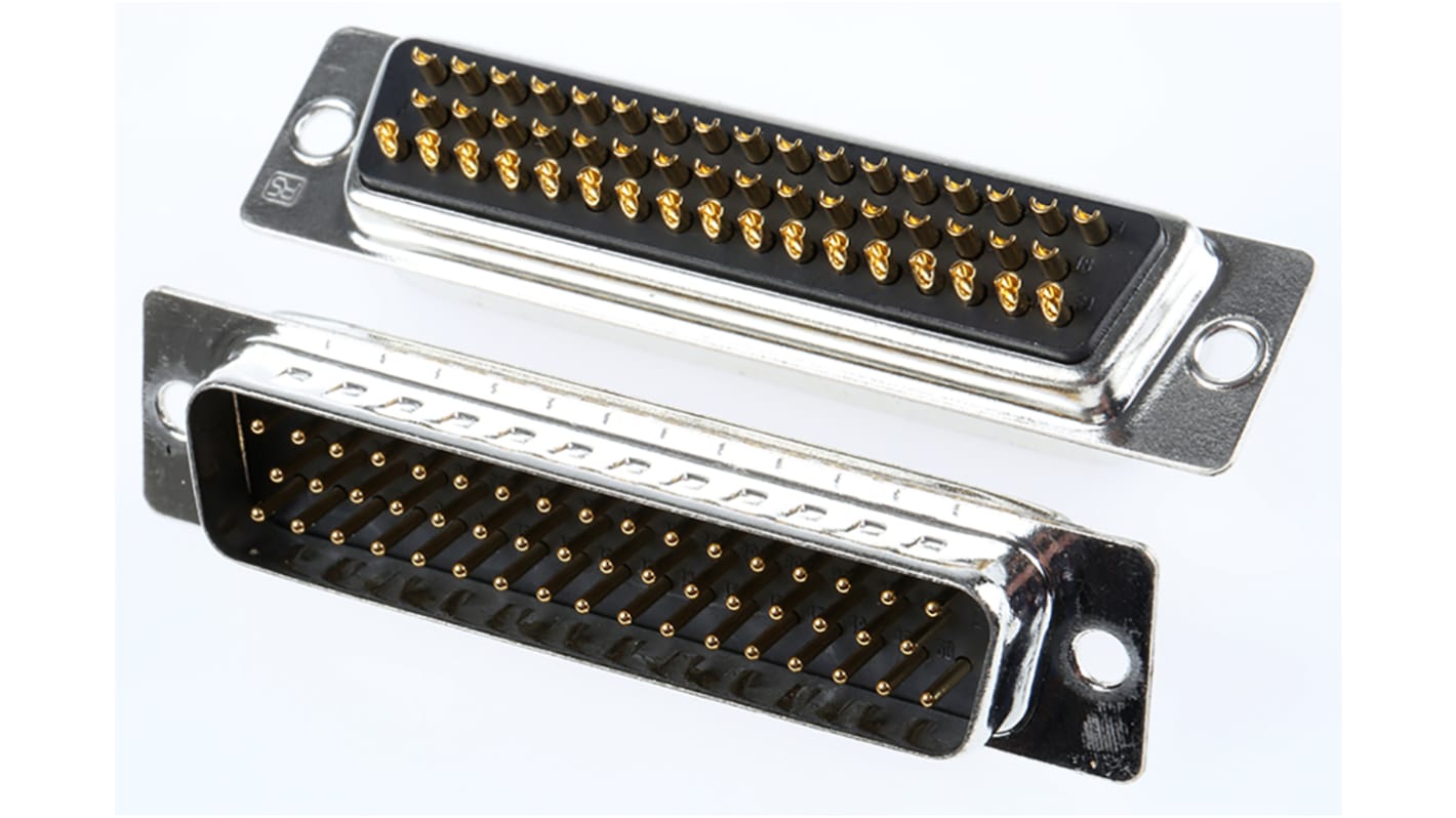 RS PRO 50 Way Panel Mount D-sub Connector Plug, 2.77mm Pitch, with 3.05 mm Through Hole