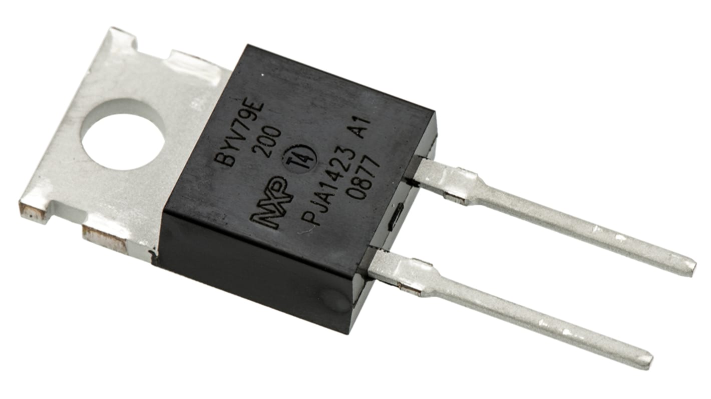 NXP 直插超快整流二极管, 14A, 200V, TO-220AC, 2针, 单路