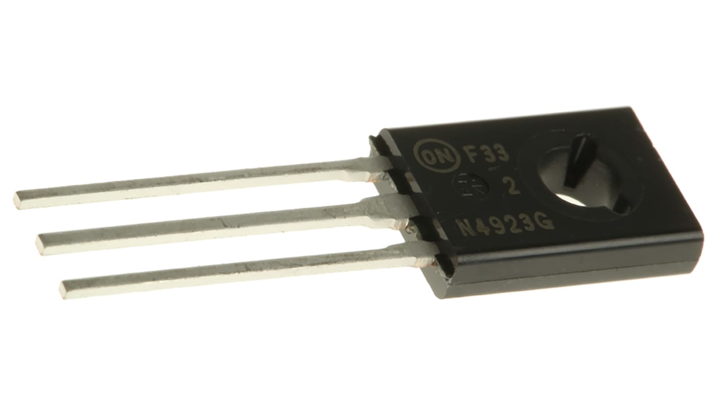 onsemi 2N4923G THT, NPN Transistor 80 V / 1 A 3 MHz, TO-225 3-Pin