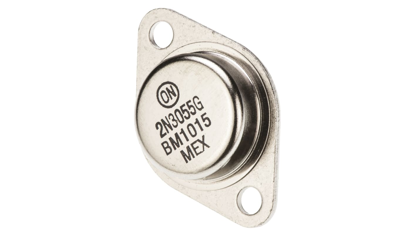 onsemi 2N3055G NPN Transistor, 15 A, 60 V, 2-Pin TO-204AA