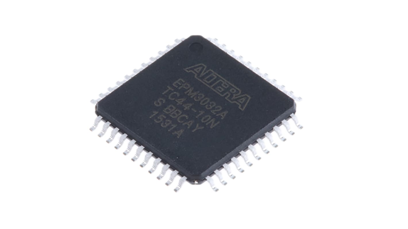 Altera EPM3032ATC44-10N, CPLD MAX 3000A EEPROM 32 Cells, 34 I/O, 2 Labs, ISP, 44-Pin TQFP