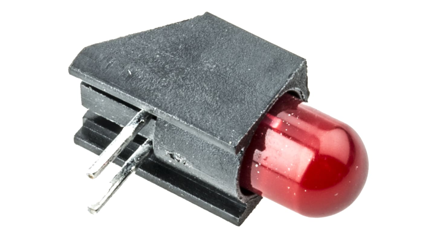 Indicador LED para PCB a 90º Dialight Rojo, λ 650 nm, 1 LED, 2,5 V, 50 °, dim. 13.85 x 6.22 x 6.22mm, mont. pasante