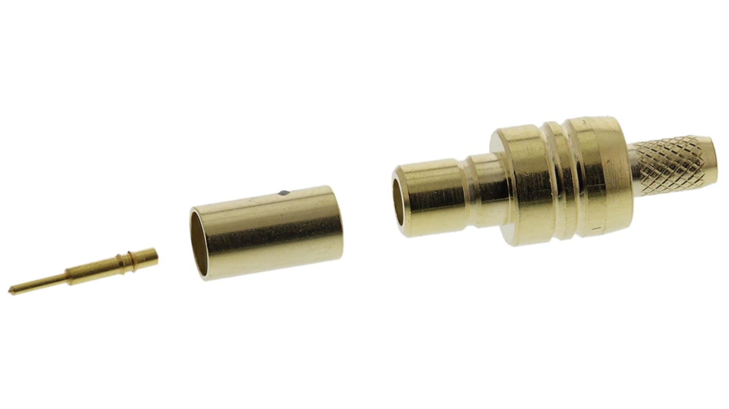 RS PRO, Jack Cable Mount SMB Connector, 50Ω, Crimp Termination, Right Angle Body