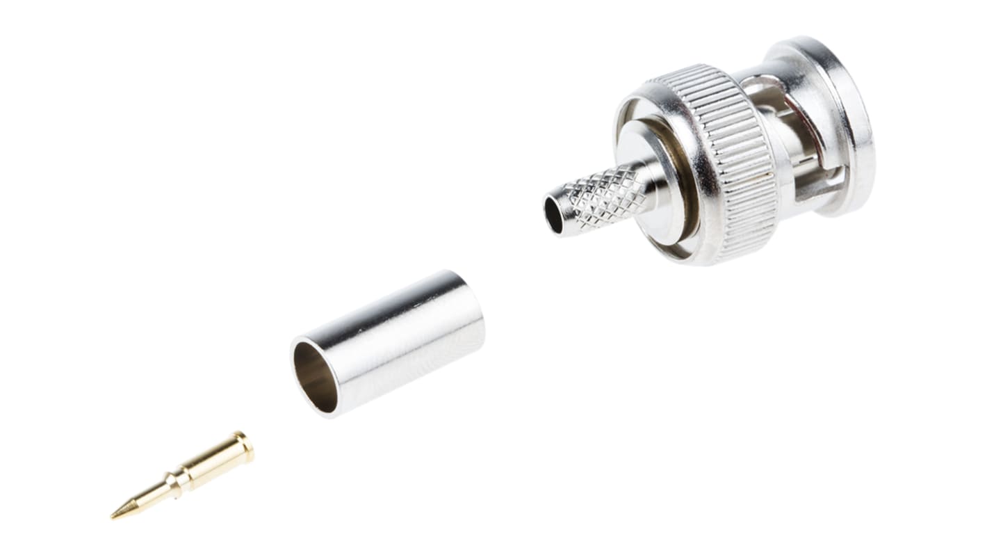 RS PRO, Plug Cable Mount, 50Ω, Crimp Termination, Straight Body