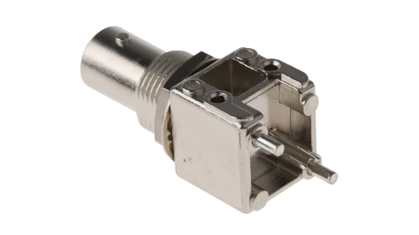 RS PRO, Jack PCB Mount BNC Connector, 50Ω, Through Hole Termination, Straight Body