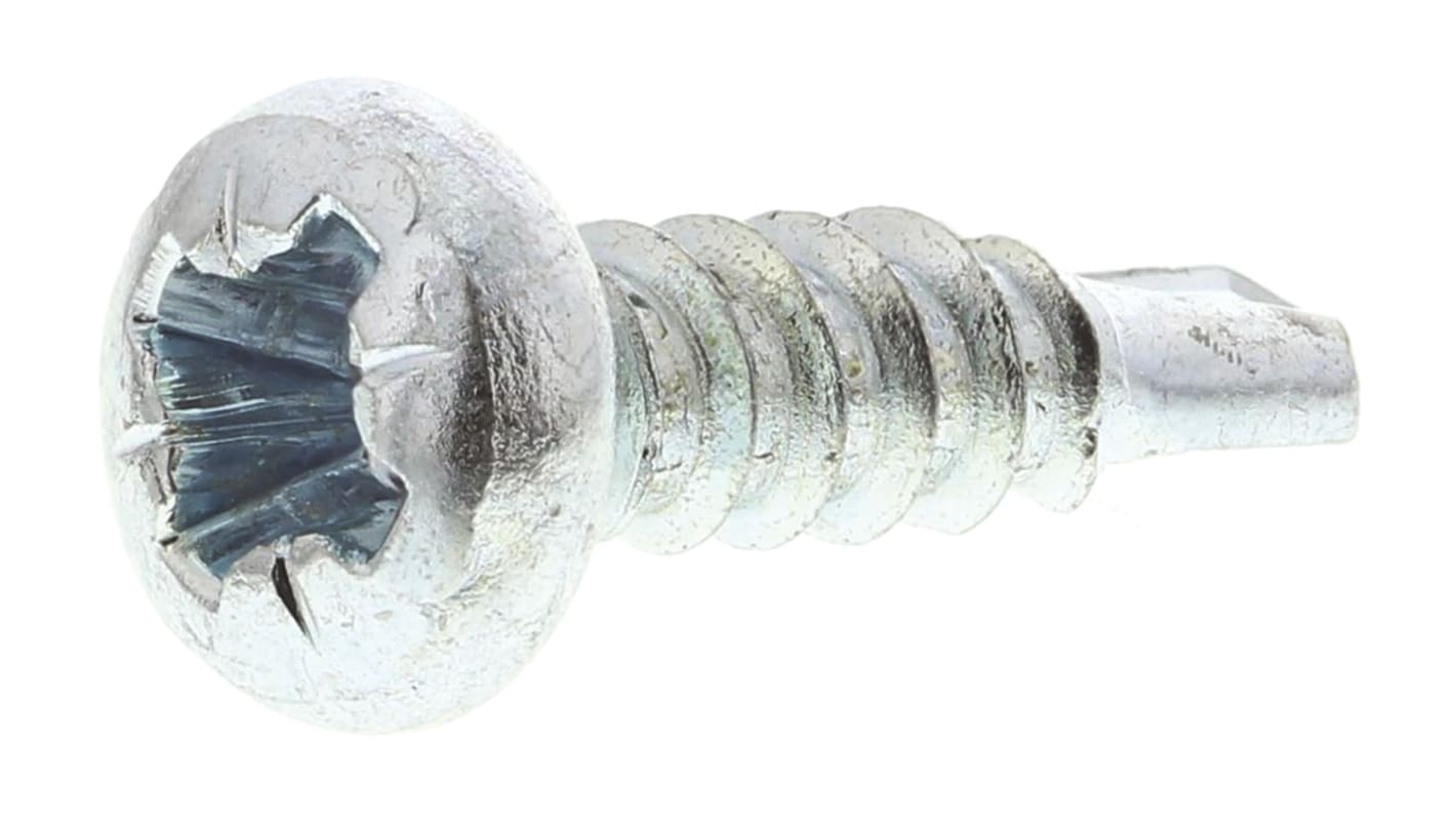 RS PRO No. 6米字燕尾螺丝, 13mm长, 1/2in长, 钢制, 亮镀锌表面, DIN 7504N标准