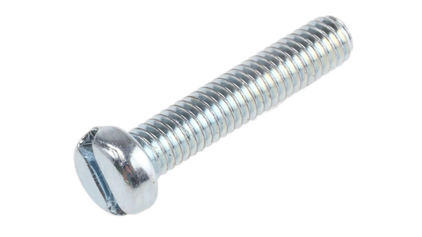 RS PRO Slot  Cheese Head Steel Machine Screws DIN 84, M4x20.0mm