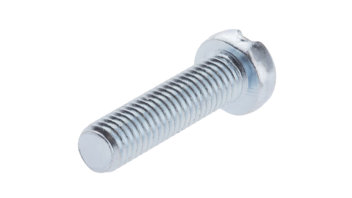 RS PRO Slot  Cheese Head Steel Machine Screws DIN 84, M5x20.0mm