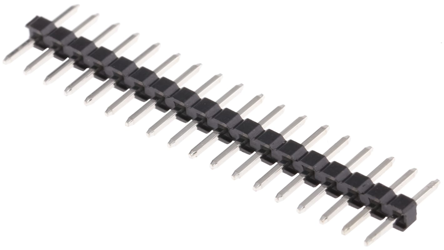HARWIN 18p单排排针 直向板对板连接器, 2.0mm间距, 1.0A, THT安装, M22系列