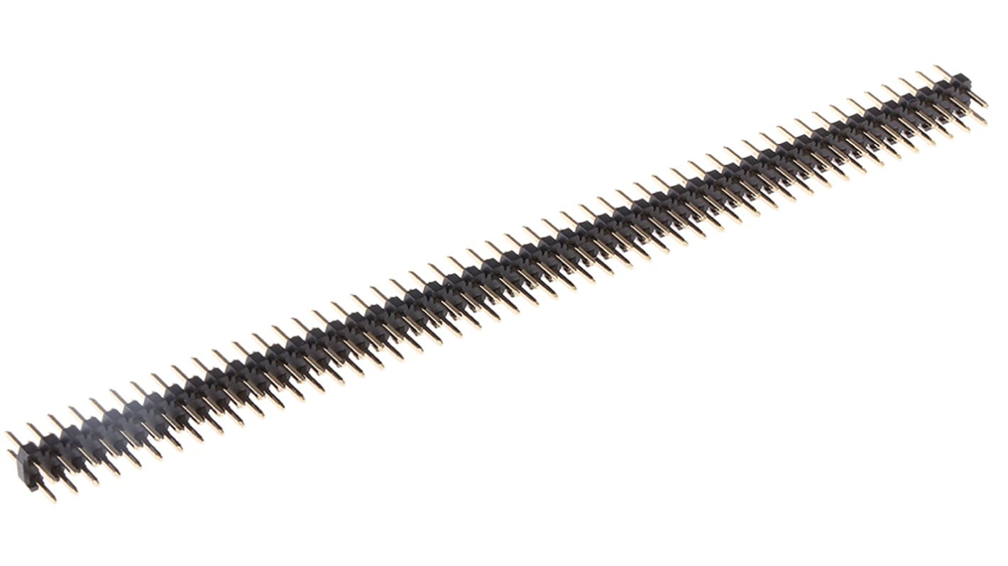 HARWIN 100p双排排针 直向板对板连接器, 2.0mm间距, 1.0A, THT安装, M22系列