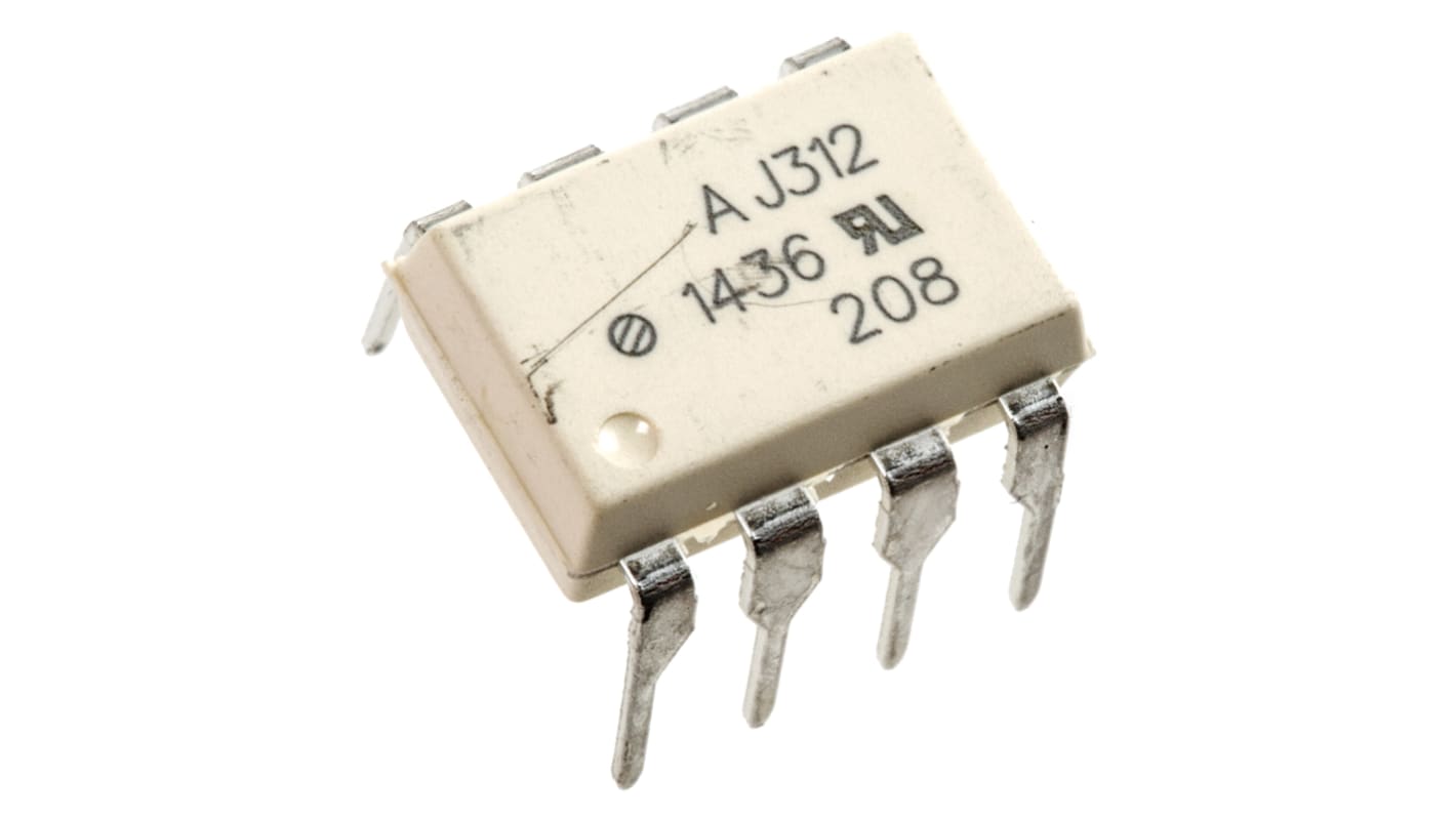 Broadcom, HCPL-J312-000E DC Input Transistor Output Optocoupler, Through Hole, 8-Pin DIP