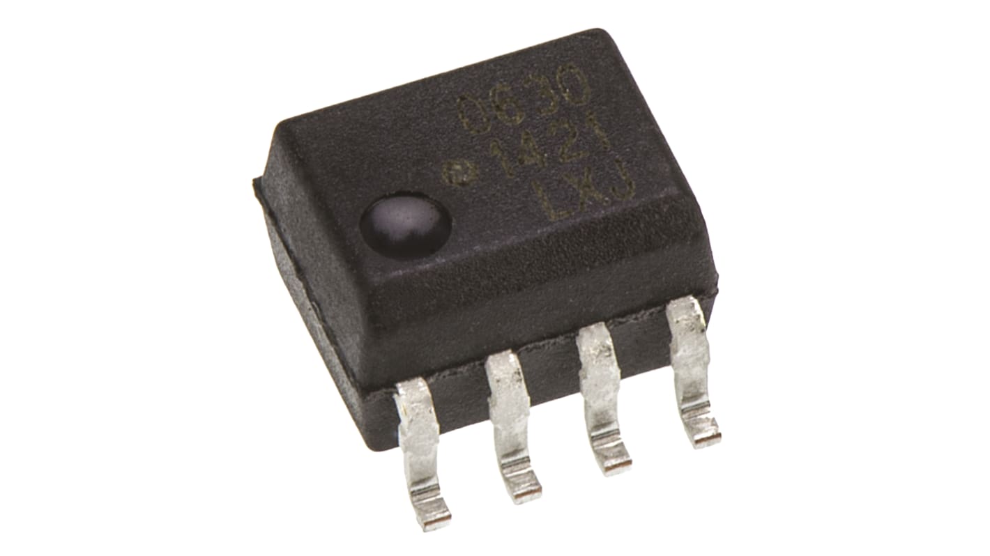 Broadcom, HCPL-0630-000E DC Input Transistor Output Dual Optocoupler, Through Hole, 8-Pin SOIC