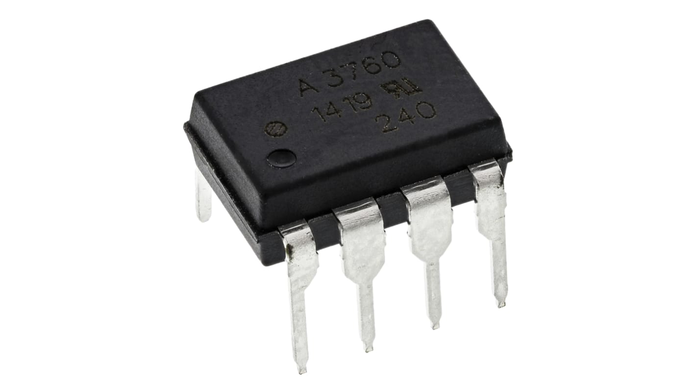 Broadcom, HCPL-3760-000E AC/DC Input, Input Darlington Output Optocoupler, Through Hole, 8-Pin PDIP