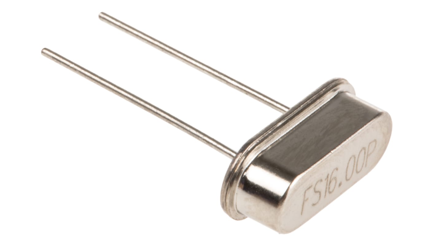 Fox Electronics 16MHz Crystal ±30ppm HC-49-SLF 2-Pin 11.35 x 4.65 x 3.6mm