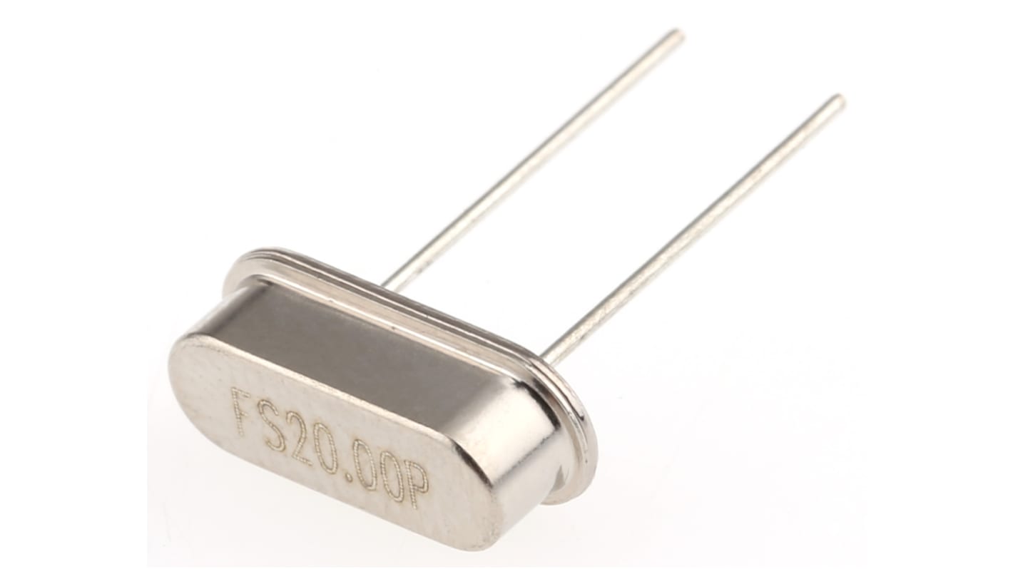 Quartz HC-49-SLF Fox Electronics 20MHz Traversant 2 broches, 20pF
