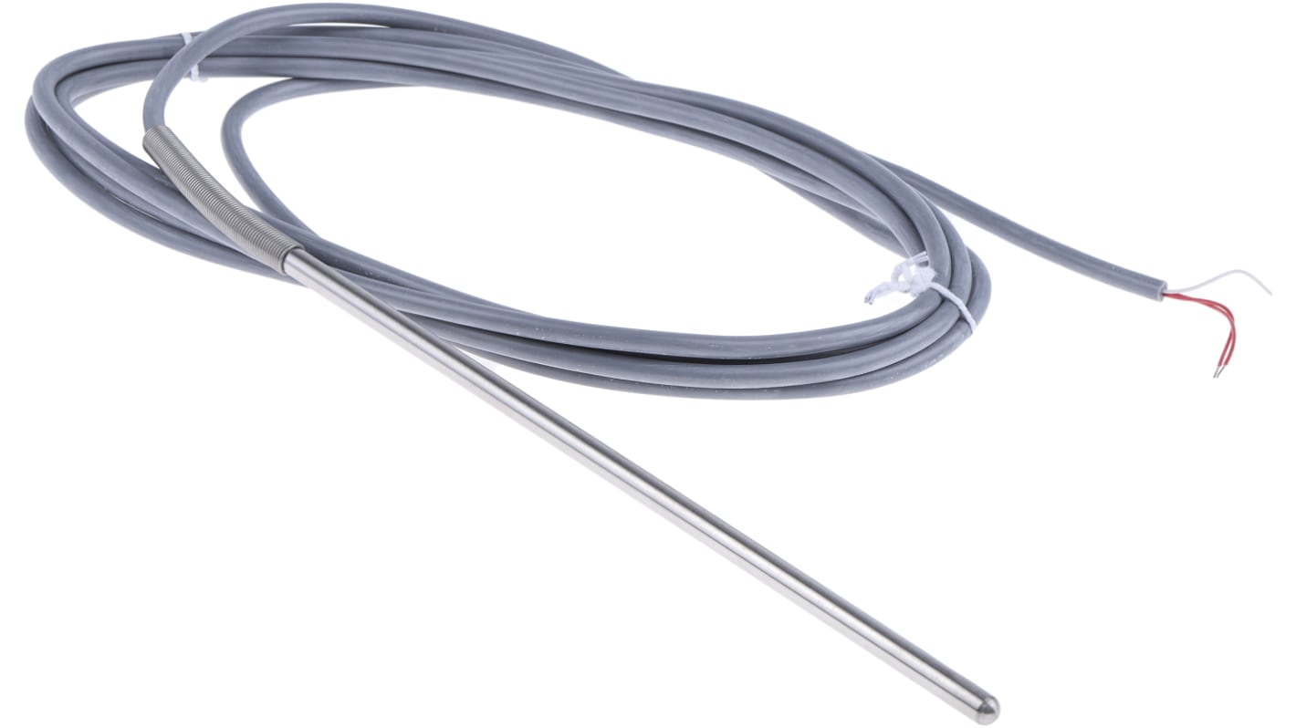 Correge PT100温度传感器 RTD温度传感器, 探头Φ6mmx200mm, -50°C∼+200°C