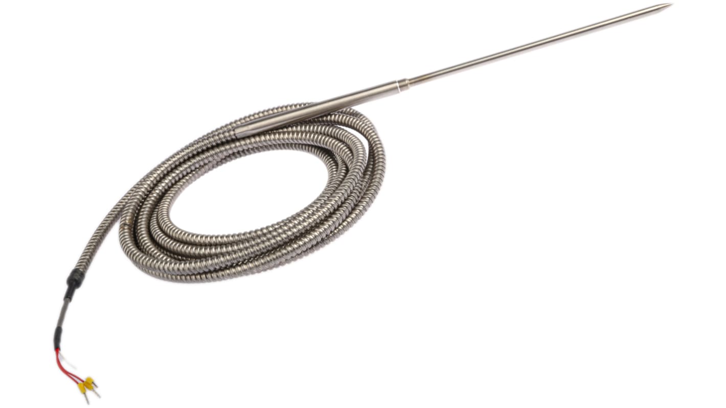 Correge PT100 RTD Sensor, 5mm Dia, 150mm Long, 3 Wire, Class B +250°C Max