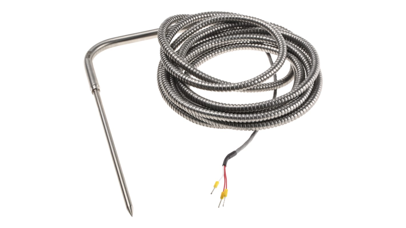 Correge PT100 RTD Sensor, 5mm Dia, 150/70mm Long, 3 Wire, Probe, Classe B +250°C Max