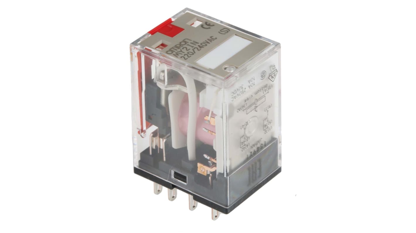 オムロン パワーリレー, 240V ac, 2c接点, 10A, プラグイン