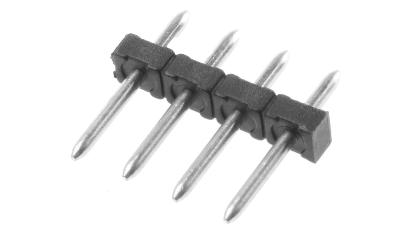 Phoenix Contact, 3.5mm Pitch, PST 1.0/ 4-3.5, 4 Way, Pluggable Terminal Block, Pin Header, Through Hole, Solder