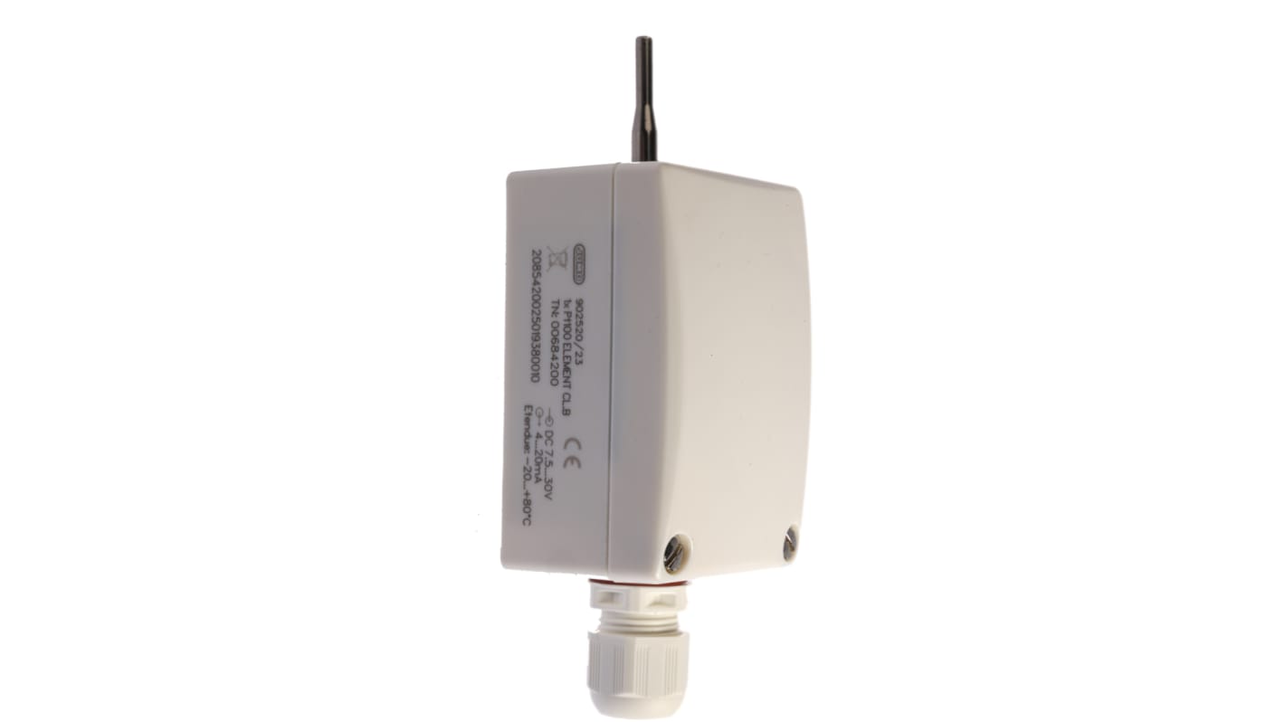 Jumo PT100 RTD Sensor, 3.3mm Dia, 29mm Long, 2 Wire, Wall, Class B +80°C Max