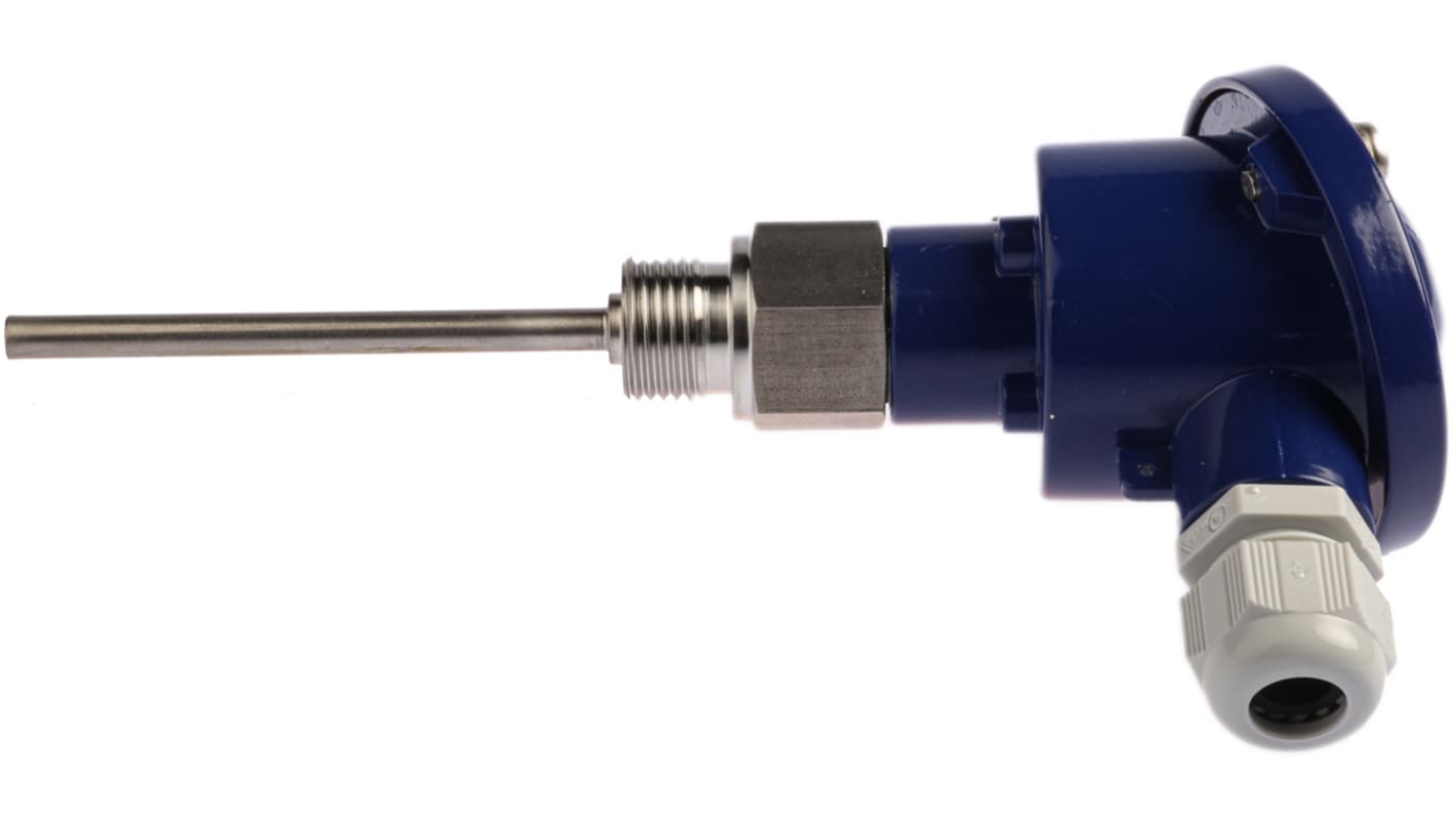 Jumo PT100 RTD Sensor, 6mm Dia, 100mm Long, 3 Wire, G1/2, Class B +400°C Max