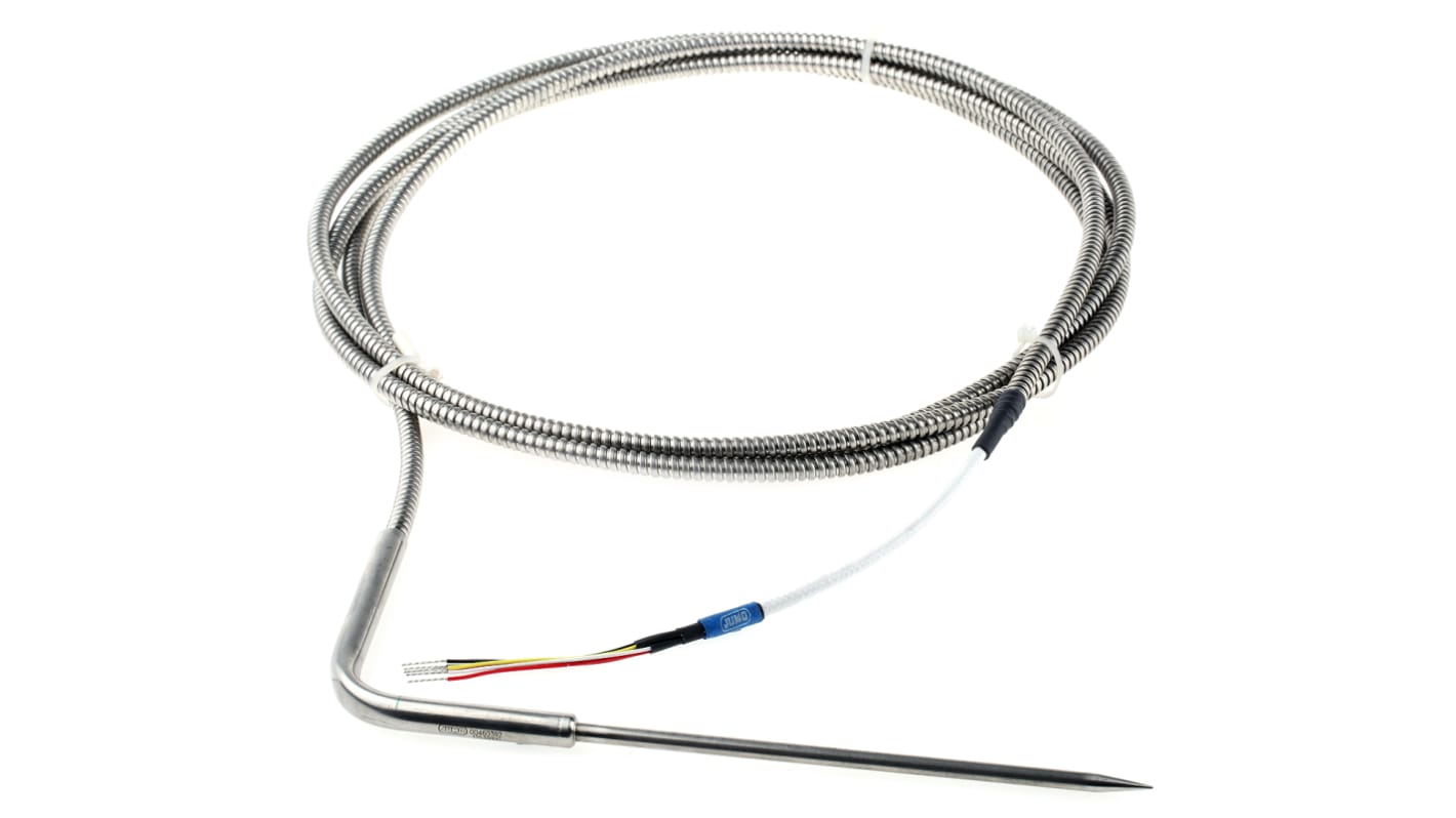 Jumo RTD érzékelő, PT100, 5mm, x 150mm, +260°C, kábel: 3m