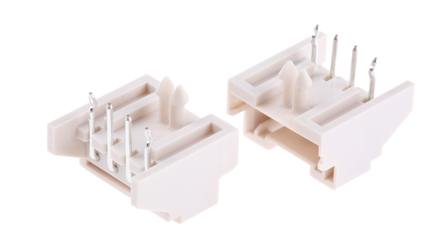 JST XA Series Right Angle Through Hole PCB Header, 4 Contact(s), 2.5mm Pitch, 1 Row(s), Shrouded
