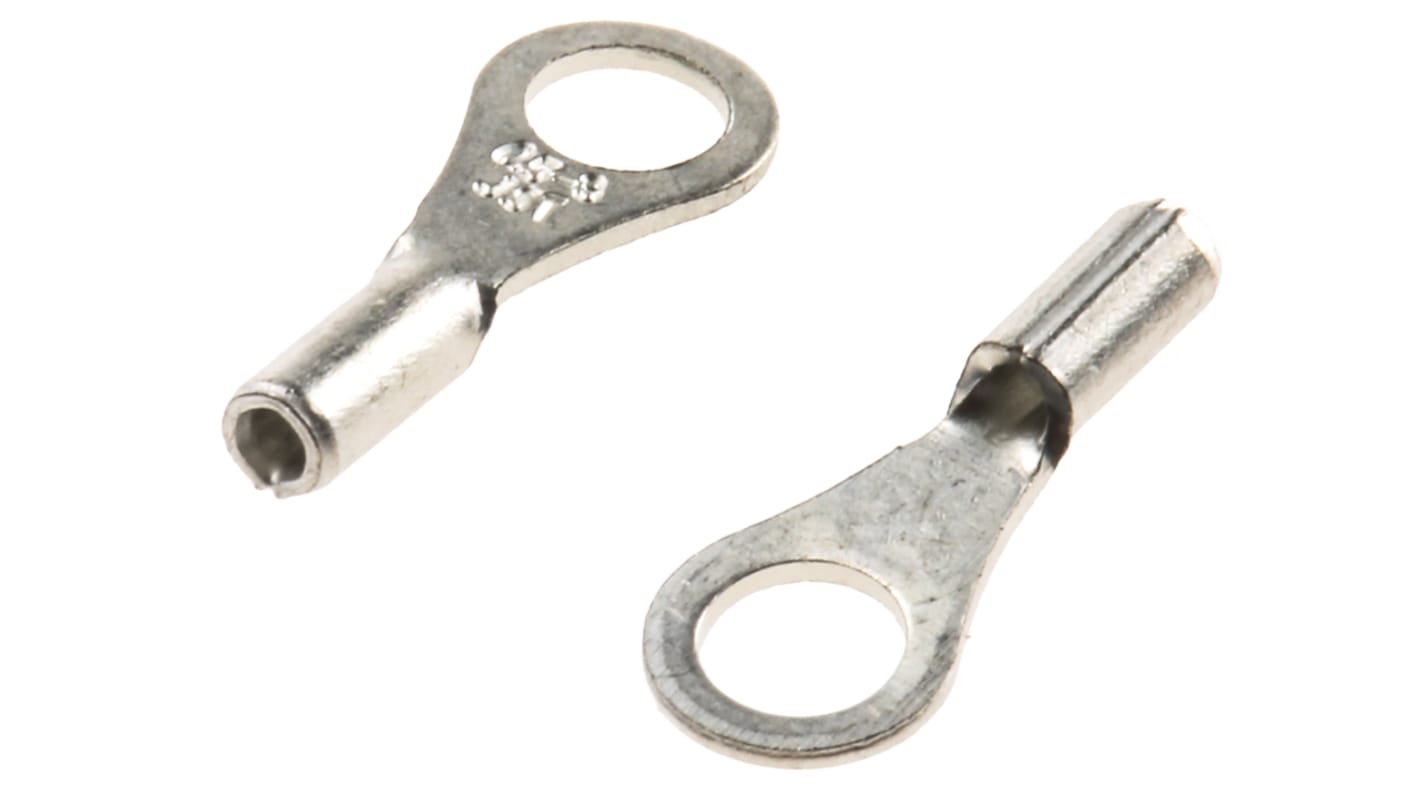 JST Uninsulated Ring Terminal, 3mm Stud Size, 0.2mm² to 0.5mm² Wire Size