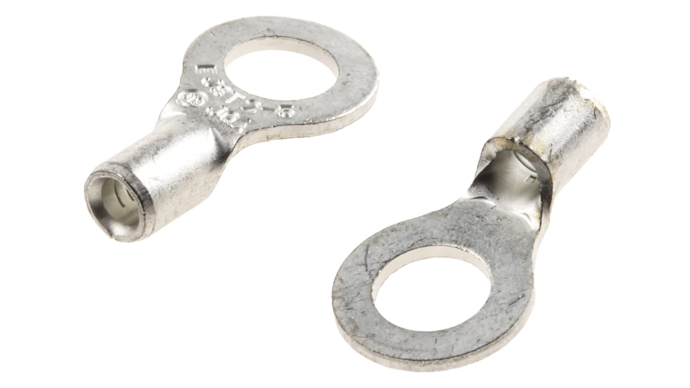 JST Uninsulated Ring Terminal, 5mm Stud Size, 1mm² to 2.6mm² Wire Size