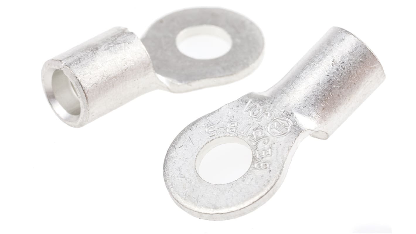JST Uninsulated Ring Terminal, 5mm Stud Size, 6.6mm² to 10.5mm² Wire Size