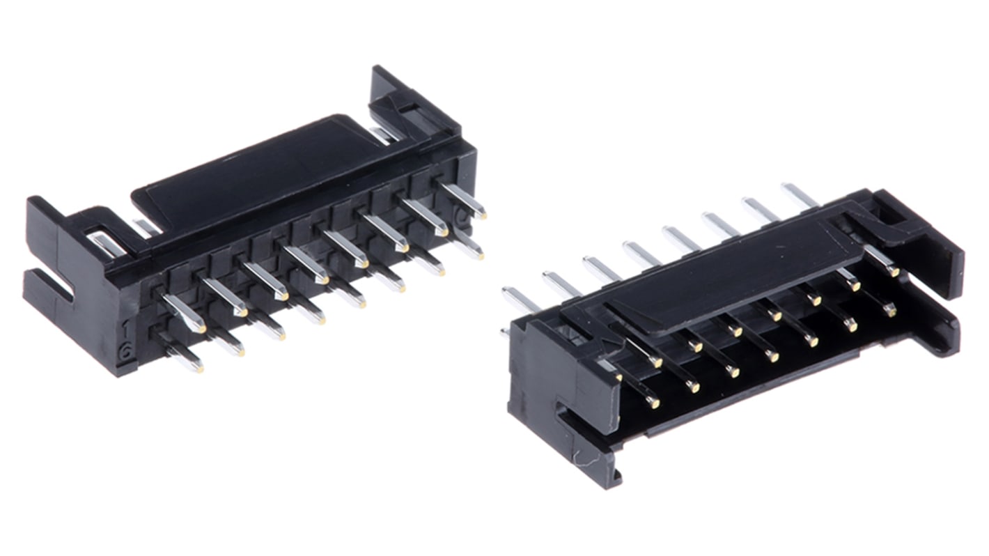 Hirose 16p双排排针 直向板对板, 线对板连接器, 2.0mm间距, 2.0A, 30.0 V, THT安装, DF11系列