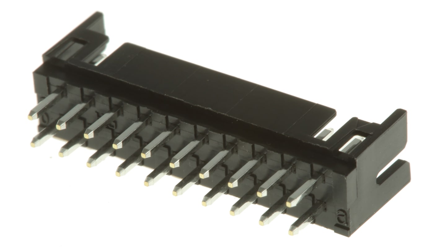 Hirose DF11 Series Straight Through Hole PCB Header, 20 Contact(s), 2.0mm Pitch, 2 Row(s), Shrouded