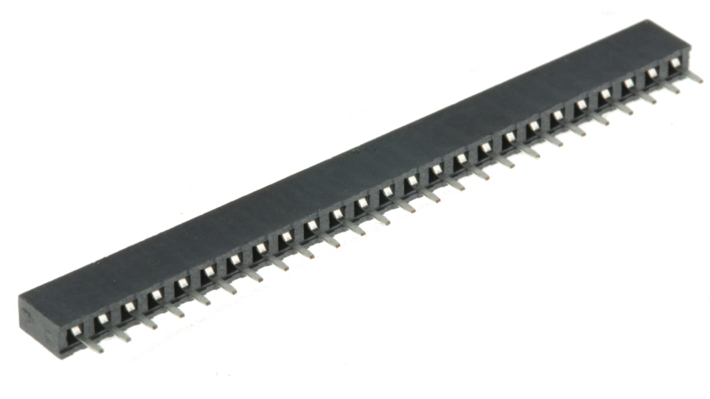 HARWIN Straight Through Hole Mount PCB Socket, 25-Contact, 1-Row, 2mm Pitch, Solder Termination