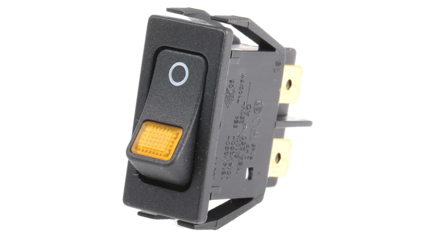 Marquardt Illuminated DPST, On-Off Rocker Switch Panel Mount