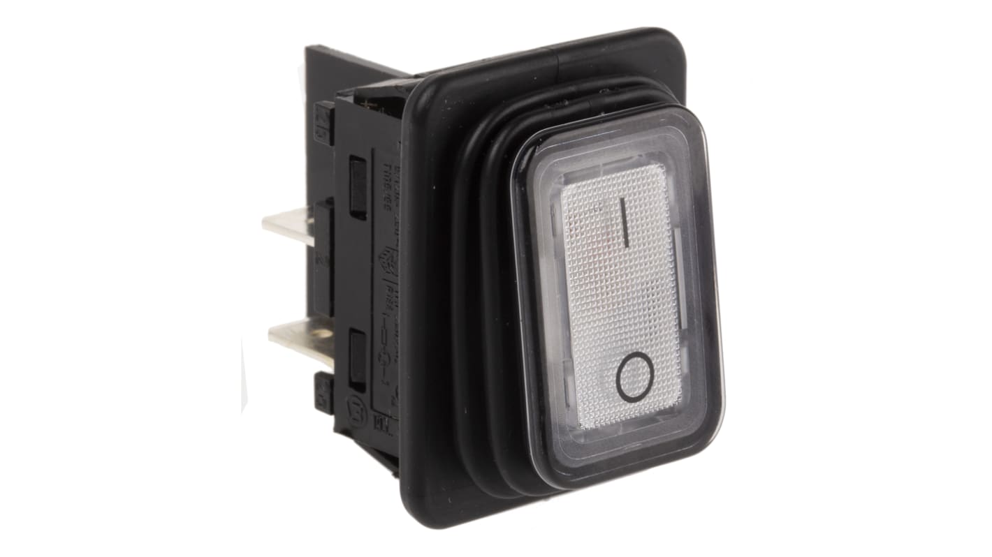 Marquardt Illuminated DPST, On-Off Rocker Switch Panel Mount