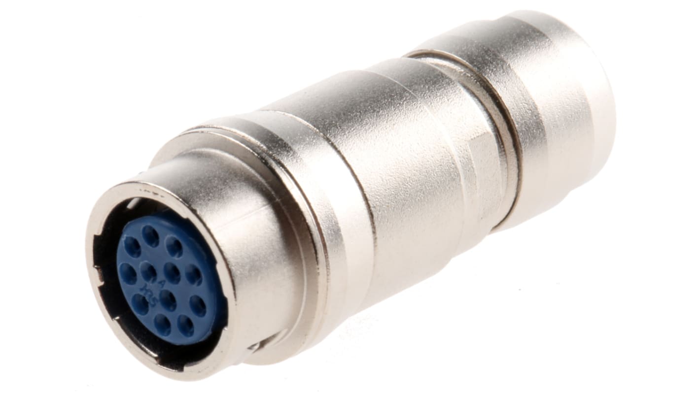 Hirose Circular Connector, 12 Contacts, Cable Mount, Miniature Connector, Socket, Female, HR10 Series