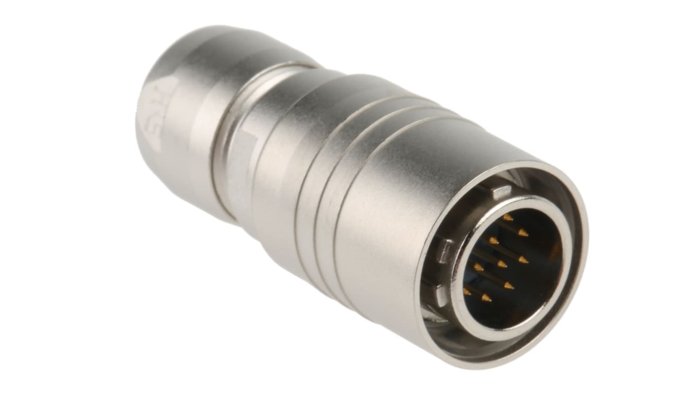 Hirose Circular Connector, 12 Contacts, Cable Mount, Miniature Connector, Plug, Male, HR10 Series