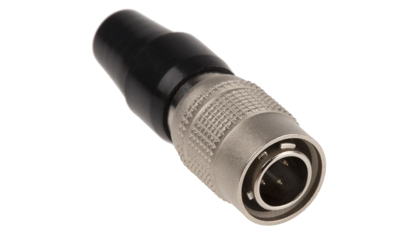 Hirose Circular Connector, 4 Contacts, Cable Mount, Miniature Connector, Plug, Male, HR10 Series