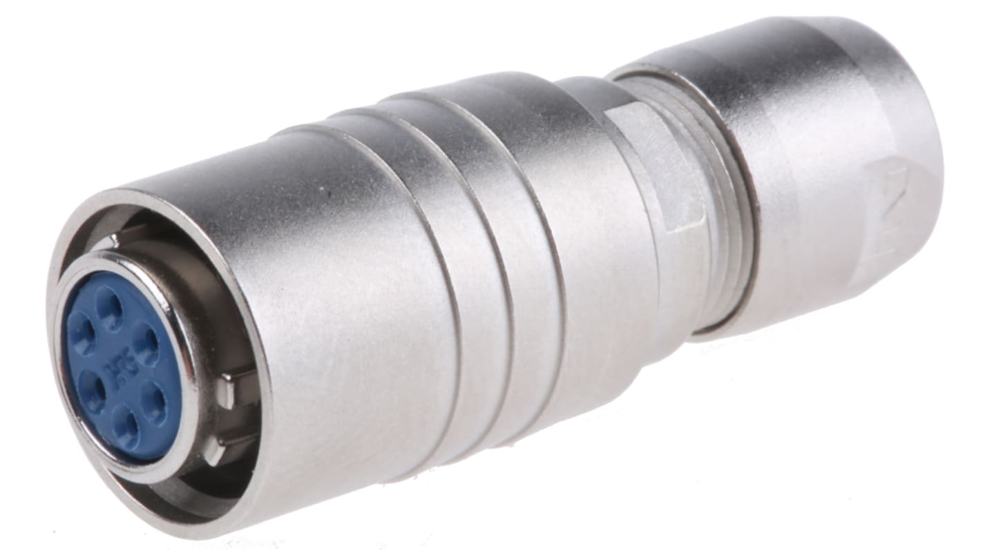 Hirose Circular Connector, 6 Contacts, Cable Mount, Miniature Connector, Plug, Female, HR10 Series