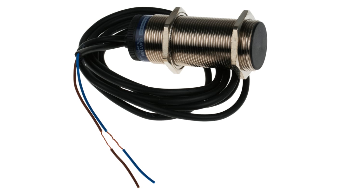 Telemecanique Sensors Inductive Barrel Proximity Sensor, M30, 10 mm Detection, 2-Wire NC, 20 → 210 V dc, 20