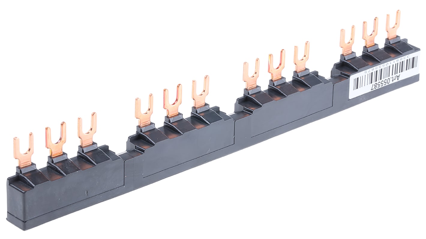 Schneider Electric 汇流排, 63A, 690V, 54mm间距, 黑色, GV2G系列