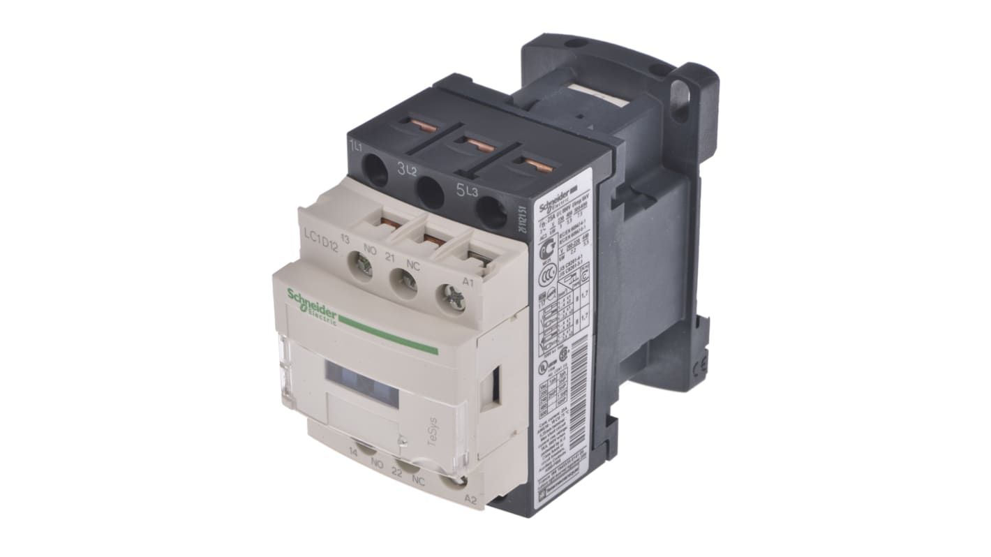 Contattore Schneider Electric, serie LC1D, 3 poli, 3 NA, 12 A, 5,5 kW, bobina 48 V c.a.