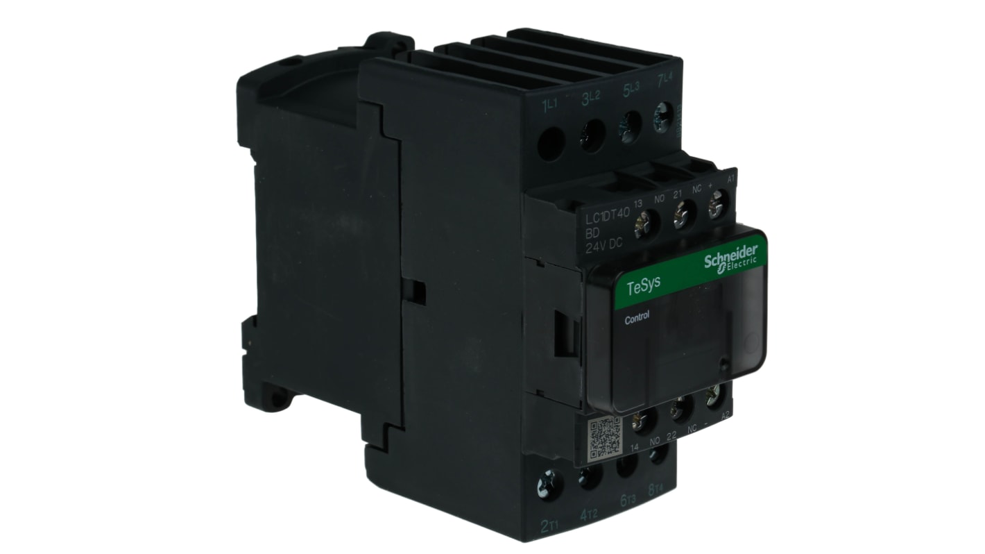 Schneider Electric TeSys D LC1D Contactor, 24 V dc Coil, 4-Pole, 40 A, 4NO, 690 V ac