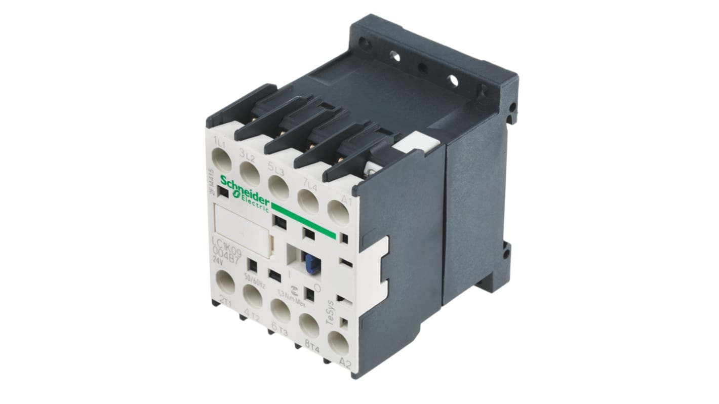 Schneider Electric TeSys K LC1K Contactor, 24 V ac Coil, 4-Pole, 9 A, 4NO, 690 V ac